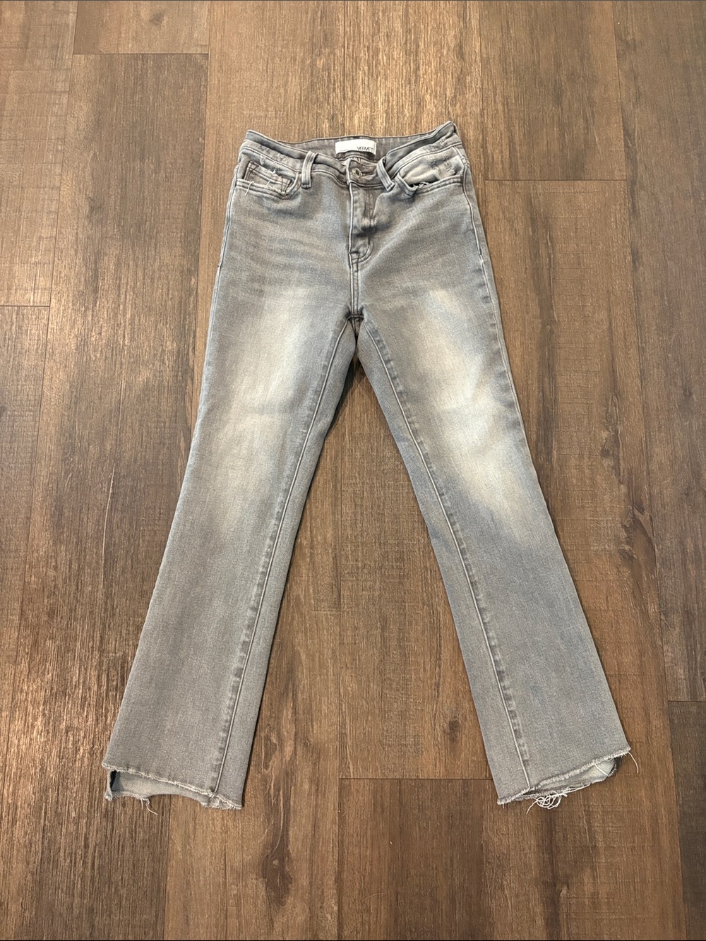 Women's Light Gray Straight-Leg Jeans